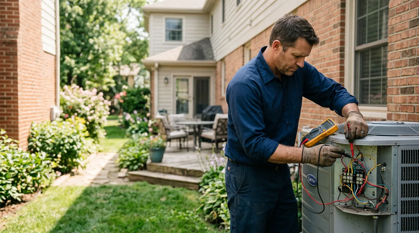 HVAC technician working near Elmhurst, IL